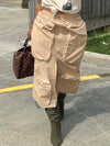 Slit-Front Cargo Skirt