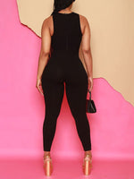 Ribbed Sleeveless Jumpsuit