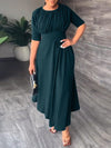 Solid Ruched Dress