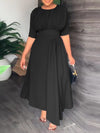 Solid Ruched Dress