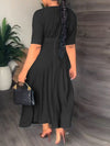 Solid Ruched Dress