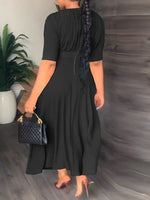 Solid Ruched Dress