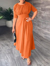 Solid Ruched Dress