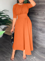Solid Ruched Dress