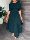 Solid Ruched Dress
