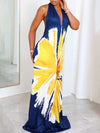 Floral Halter Maxi Dress