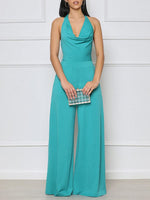 Halter Wide-Leg Jumpsuit