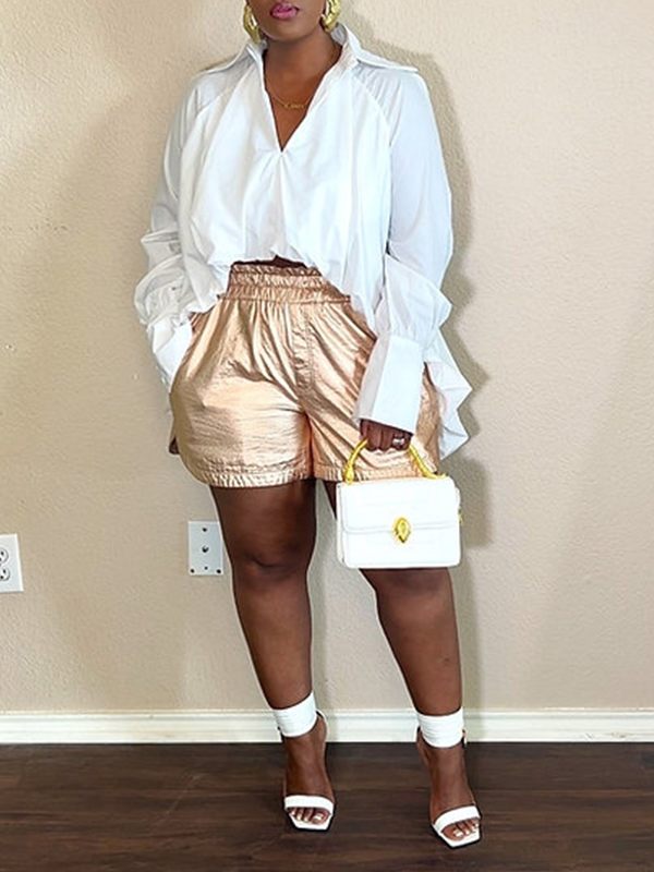 Solid High-Low Shirt