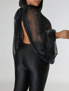 Bellizimos Solid Tied Chiffon Top