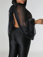 Bellizimos Solid Tied Chiffon Top