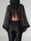 Bellizimos Solid Tied Chiffon Top