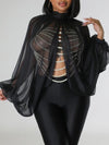 Bellizimos Solid Tied Chiffon Top