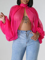Bellizimos Solid Tied Chiffon Top