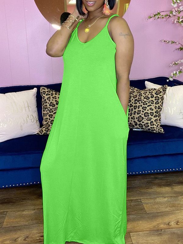 Solid Cami Maxi Dress