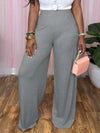 Solid Ribbed Pants