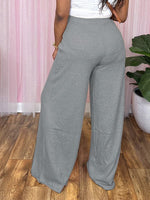 Solid Ribbed Pants