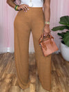 Solid Ribbed Pants