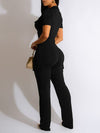 Solid Zip-Front Jumpsuit