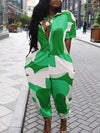 Printed Button-Front Jumpsuit