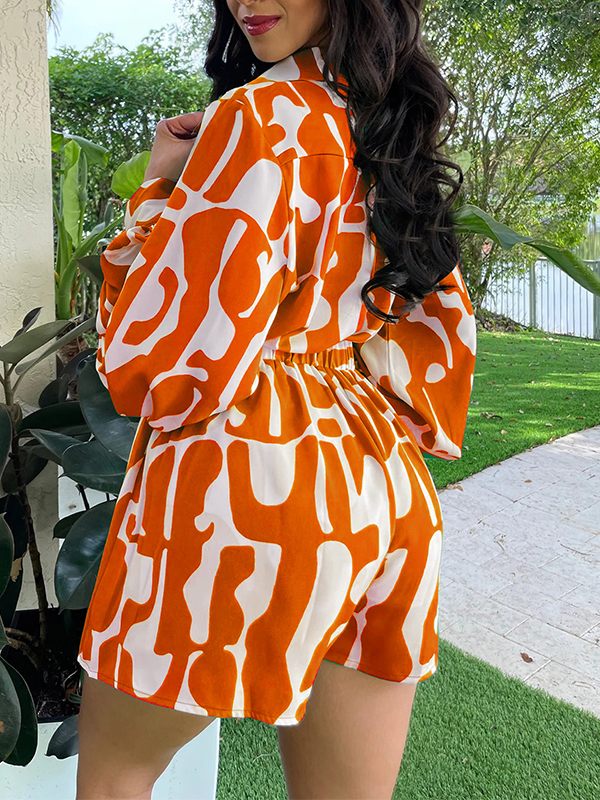 Printed Shirt & Shorts Set