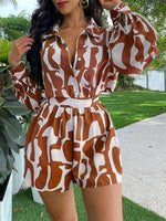 Printed Shirt & Shorts Set