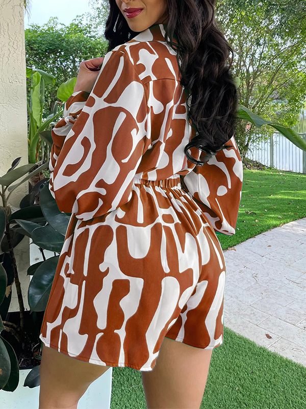 Printed Shirt & Shorts Set