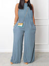 Sleeveless Wide-Leg Jumpsuit