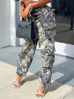 Printed Cargo Pants