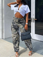 Printed Cargo Pants