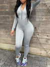 Solid Zip-Front Jumpsuit