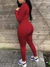 Solid Zip-Front Jumpsuit
