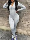 Solid Zip-Front Jumpsuit