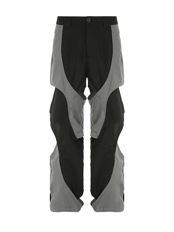Two-Tone Cutout Pants
