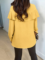 Tied-Neck Ruffle Shirt