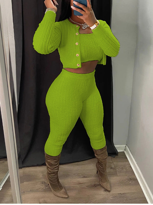 Solid Knit 3PC Set