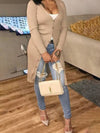 Solid Button-Front Cardigan