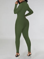 Solid Button-Front Jumpsuit