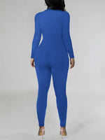 Solid Button-Front Jumpsuit