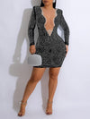 Sheer Combo Studded Dress