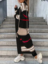 Stripe Open-Front Cardigan