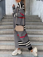 Stripe Open-Front Cardigan