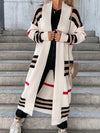 Stripe Open-Front Cardigan