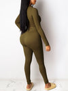 Solid Zip Top & Pants Set