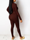 Solid Zip Top & Pants Set