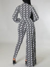 Printed Bodysuit & Pants Set