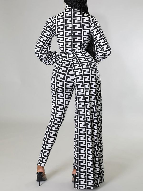 Printed Bodysuit & Pants Set