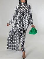 Printed Bodysuit & Pants Set