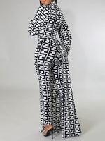 Printed Bodysuit & Pants Set