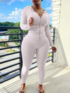 Bellizimos Solid Zip-Front Hoodie & Pants Set