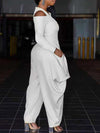 Cold-Shoulder Zip-Front Jumpsuit